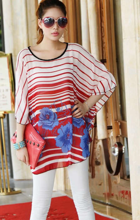 Domain Sleeves Chiffon Top
